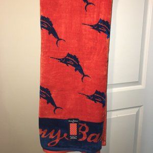 Tommy Bahama Marlin Fish Cotton Velour Beach Towel